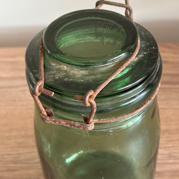 Antique French Green Canning Jar Solidex - Picture 4 of 7